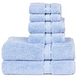 Ultra Soft Pure 100% Cotton Luxury 650 gram Oversized Bath Towel 30x54 Light Blue by Cotton Craft