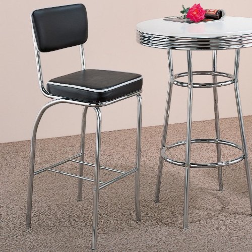 Cleveland Bar Stool in Black Set of 2 by Coaster