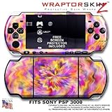 Tie Dye Pastel WraptorSkinz Skin and Screen Protector Kit fits Sony PSP 300 ....