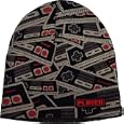 Nintendo Player & Nes Controllers Reversible Knit Beanie By Bioworld