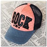 Pink Forest Men Women Hat Cap Spring and Summer Influx of Korean Baseball Cap Outdoor Sports (Pink and Orange + Dark Blue Brim)