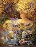 Josephine Wall (Crystal of Enchantment) White Wood-Mounted Art Poster Print - 24 X 36
