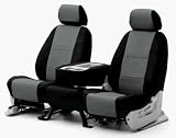 Coverking Custom Seat Covers Leatherette 2-Tone Black-Gray Best fitted for 2005 to 2008 Corvette