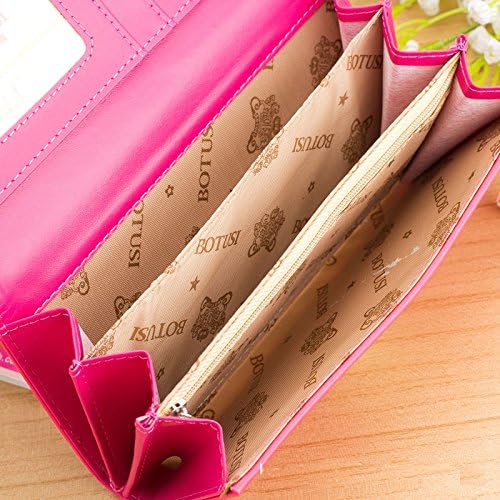 Korean Women Purse Cute Exo Wallet Women's Clutch Large Capacity Phone Bag (Black)