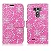 Cellularvilla Wallet Case For LG G Flex 2 H950 H955 LS996 Pu Leather Wallet Card Flip Open Pocket Case Cover Pouch (Pink Glitter)
