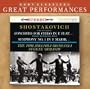 Shostakovich: Concerto for Cello in E flat / Symphony No. 1 in F Major
