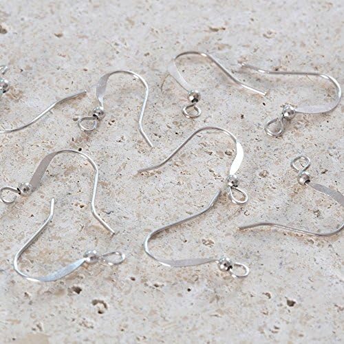 Hobium 10 Pieces Earring Hooks, Silver Color