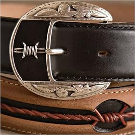 Justin Fenced In Western Belt, Sizes 36-56 by Work Belts