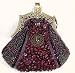 Vintage Style Fully Beaded Handmade Evening Handbag / Purse W/Shoulder Chain Purple