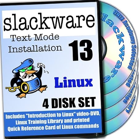 Slackware 13.37 Linux, 4-discs DVD Installation and Reference Set, Ed.2012