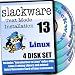 Slackware 13.37 Linux, 4-discs DVD Installation and Reference Set, Ed.2012