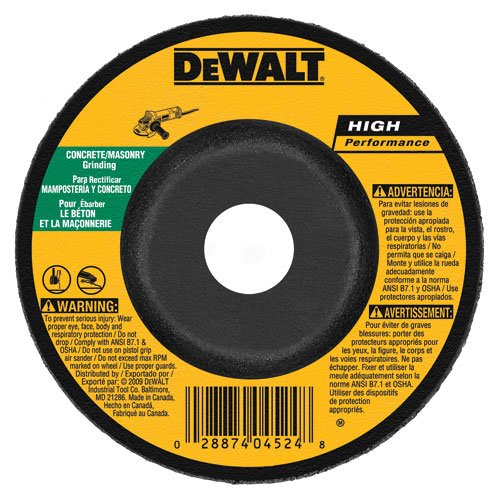 DEWALT DW4658 5-Inch by 1/8-Inch Masonry Cutting Wheel, 5/8-Inch Arbor