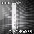 Design Duschpaneel Duschsystem Massage (Regenschauerdusche, K�rperdusche, Handbrause, Hartglas-Front) creme-wei�