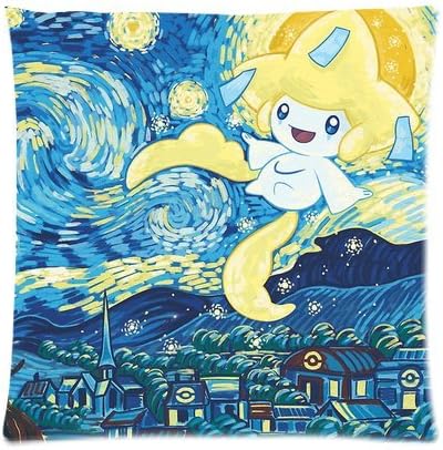 Starry Jirachi Zippered Pillow Case 18"x18"(One Side)