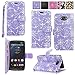 Motorola Droid Turbo / XT1254 Case - Cellularvilla Pu Leather Wallet Card Flip Open Pocket Case Cover Pouch For Motorola Droid Turbo / XT1254 (Purple Glitter)