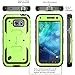 Galaxy S6 Active Case, [Heave Duty] **Slim Protection** i-Blason Armorbox [Dual Layer] Hybrid Full-body Protective Case with Front Cover and Built-in Screen Protector / Impact Resistant Bumpers Cover for Samsung Galaxy S6 Active 2015 Release **Does Not Fit Regular Galaxy S6** (Green)