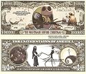 Novelty Dollar Nightmare Before Christmas Jack Skellington Dollar Bills X 4 New
