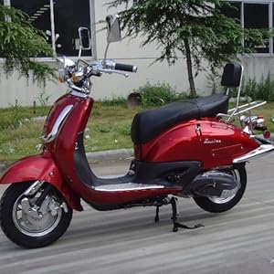 Venice TPGS-822 BURGUNDY 150cc Gas 4 Stroke Moped Scooter w/ Warranty
