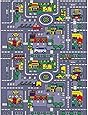 Children's Play Village Mat Town City Roads Area Rug 100cm x 165cm (3ft 3" x 5ft 5")