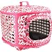 Petmate Curvations Luxury Pet Carrier, Small, Pink