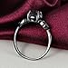 Women's Natural Opal With AAA CZ 14K Gold Black Gun Plated Engagement Band Wedding Rings,Size 6 to 8