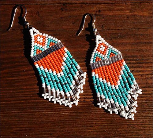 MIAMI DOLPHINS Inspired Beaded Earrings