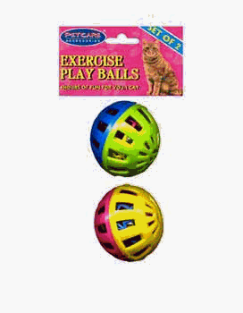 DD Discounts 237889 2 Pack Cat Play Balls- Case of 48