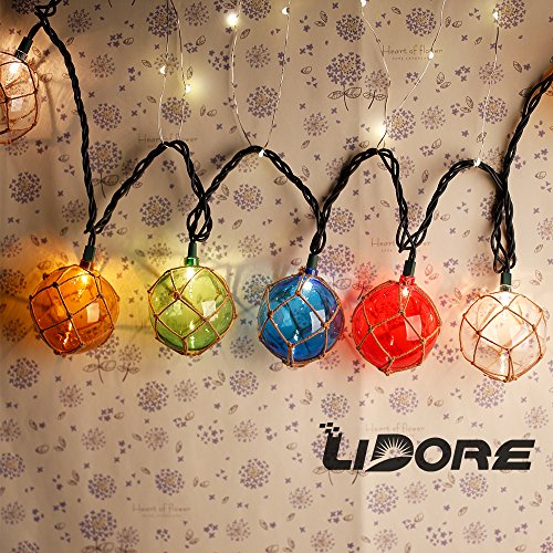 LIDORE Set of 10 New Nautical Fishing Floats Coastal Buoy Beach Style