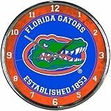NCAA Florida Gators Chrome Clock