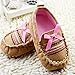 Weixinbuy Toddler Girl's Cotton Slip On Brown Cute Loafer Baby Shoe