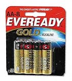 AA Battery, Eveready Gold, Alkaline Battery, 8/Pack EVEA91BP8