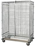 Chrome Wire Shelving Dolly Base Security Cart - All Sizes