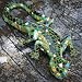 Green Mosiac Lizard Resin Garden Ornament