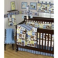 Sumersault Woof Woof 10 Piece Crib Set, Blue