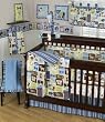 Sumersault Woof Woof 10 Piece Crib Set, Blue