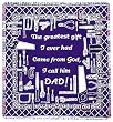 "Greatest Gift" Dad & Tools Father's Day Afghan Throw Blanket 48" x 60"