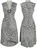 XOXO - XOXO Leaf Print Stretch V-Neck Dress W/ O-Ring