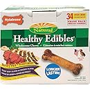Nylabone Healthy Edibles Roast Beef and Chicken Flavored Variety Pack, 34 Count