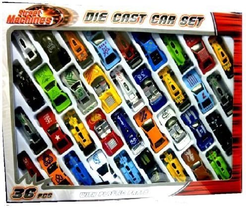 36 PC DIE CAST CAR MODEL SET F1 CONVERTIBLE RACING CARS KIDS TOY PLAY SET 015930 by Street Machines