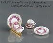 Reutter Porcelain Miniature Roseband Plate set with H