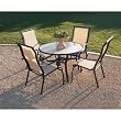 Outdoor Patio Home Alexander Sling Round 5-pc. Dining Set