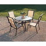 Outdoor Patio Home Alexander Sling Round 5-pc. Dining Set