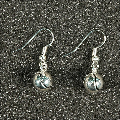 Silver Plated Tennis Ball Earrings