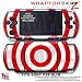 Bullseye Red on White WraptorSkinz Skin and Screen Protector Kit fits Sony PSP Slim (PSP 2000)