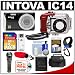 Intova IC14 Sports Digital Camera with 180' Waterproof Housing (Black) with 32GB Card + Video Light Torch + Handstrap + Case + Accessory Kit