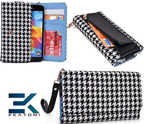 Retro Metro BLACK & WHITE |Ekatomi™ Compatible W/ ZTE Easy Touch 4G Wristlet Phone Case Holder