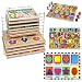 Melissa & Doug Deluxe Chunky Puzzle Bundle: Shapes Chunky, Jumbo Numbers Chunky, Jumbo ABC Chunky with Deluxe Wire Puzzle Rack