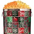 Popcorn Tin - Holiday Checkers