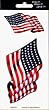 United States of America - Waving USA Flag 2 Pack of Stickers - 2 Separate Stickers! - Sticker / Decal (American)