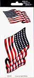 United States of America - Waving USA Flag 2 Pack of Stickers - 2 Separate Stickers! - Sticker / Decal (American)